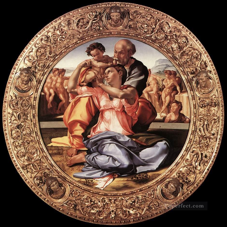 El Doni Tondo enmarca a Miguel Ángel del Alto Renacimiento Pintura al óleo